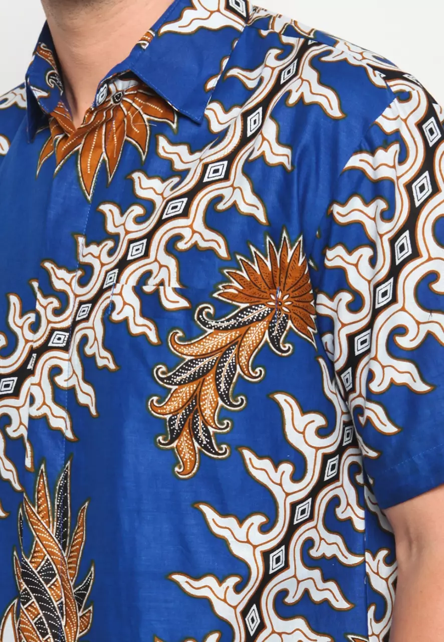 Kemeja Batik Pria Premium Slimfit Elegant Modern Lengan Pendek Salya