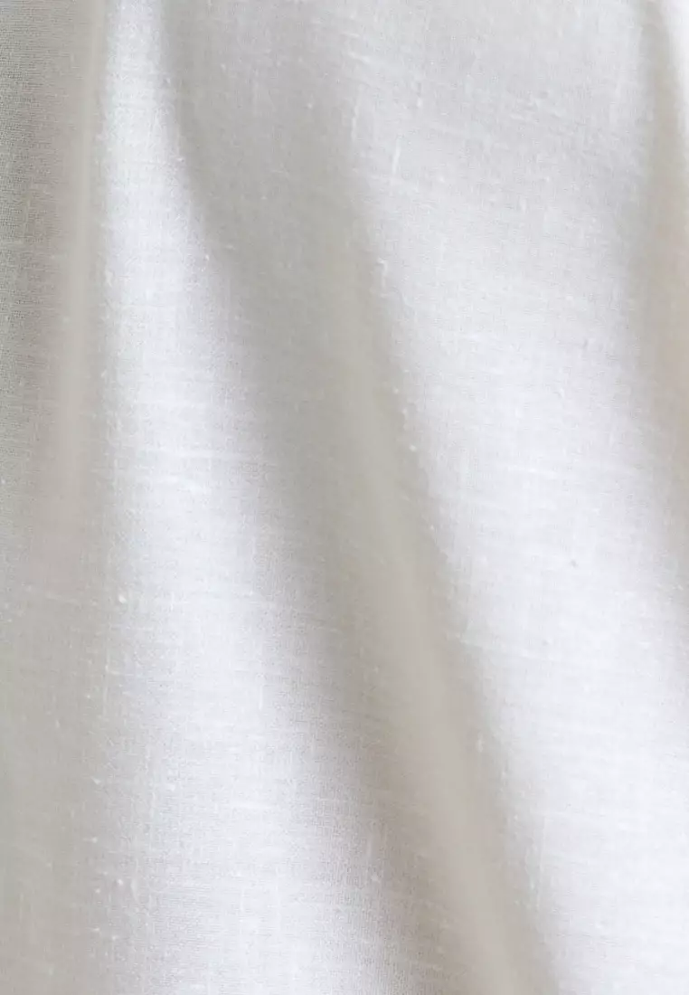 Emba Denim - Ar Rayan Kemeja Koko Pria Lengan Pendek Regular Fit Cream Warna Cream