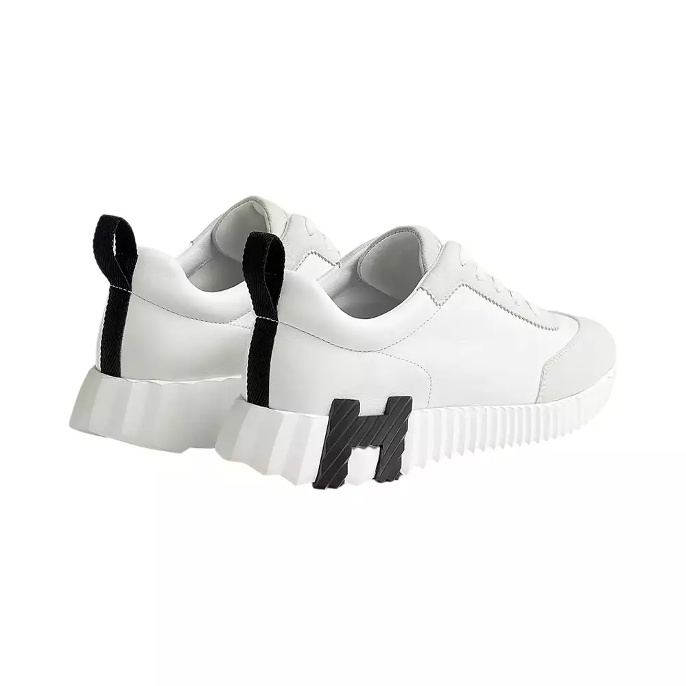 Bouncing Calfskin and Suede Goatskin Sneakers Blanc Women