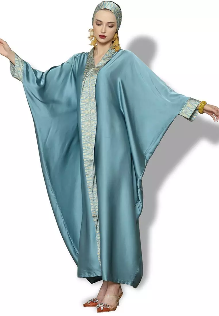 Kanzi Exclusive Long Sleeve Songket Kaftan