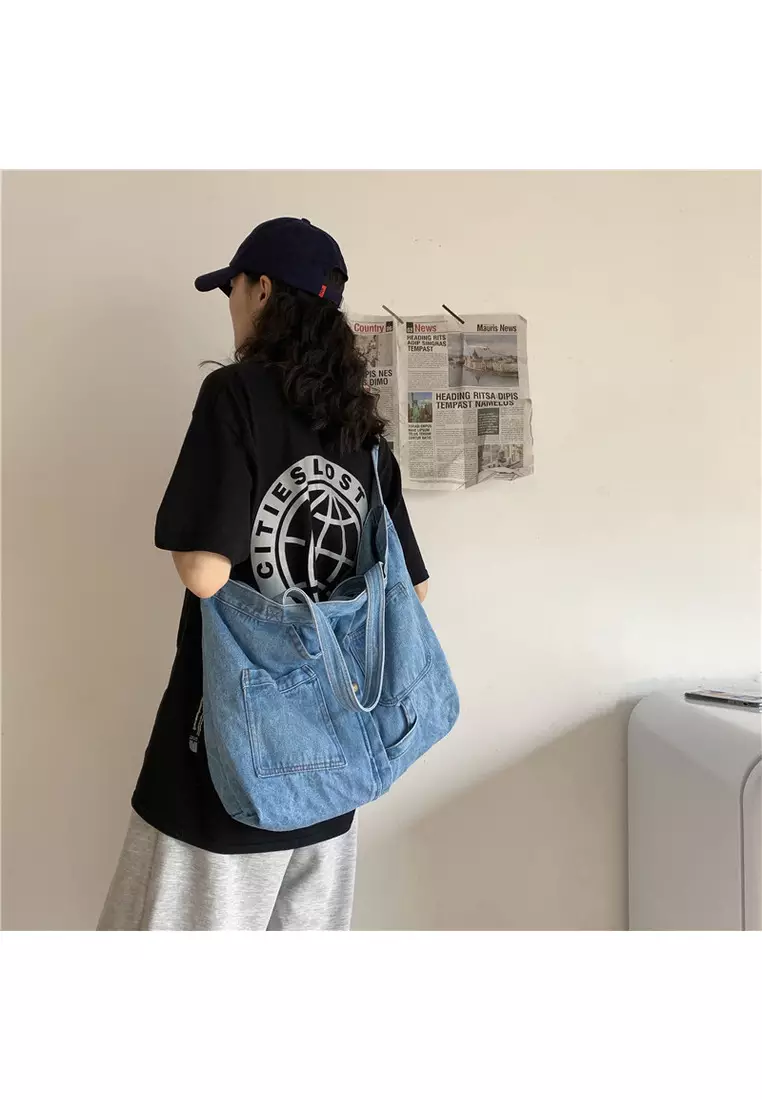 Denim casual Japanese shoulder bag
