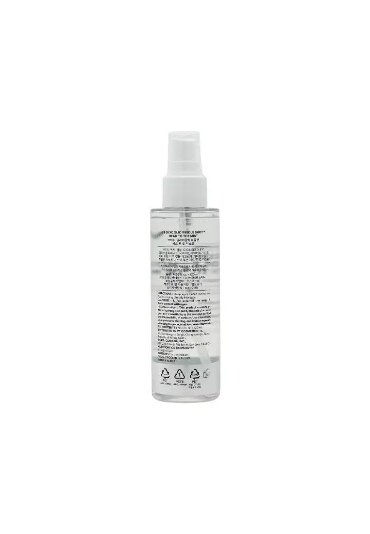 VT Glycolic Acid Reedle Shot Head to Toe Mist (120ml) 120ml