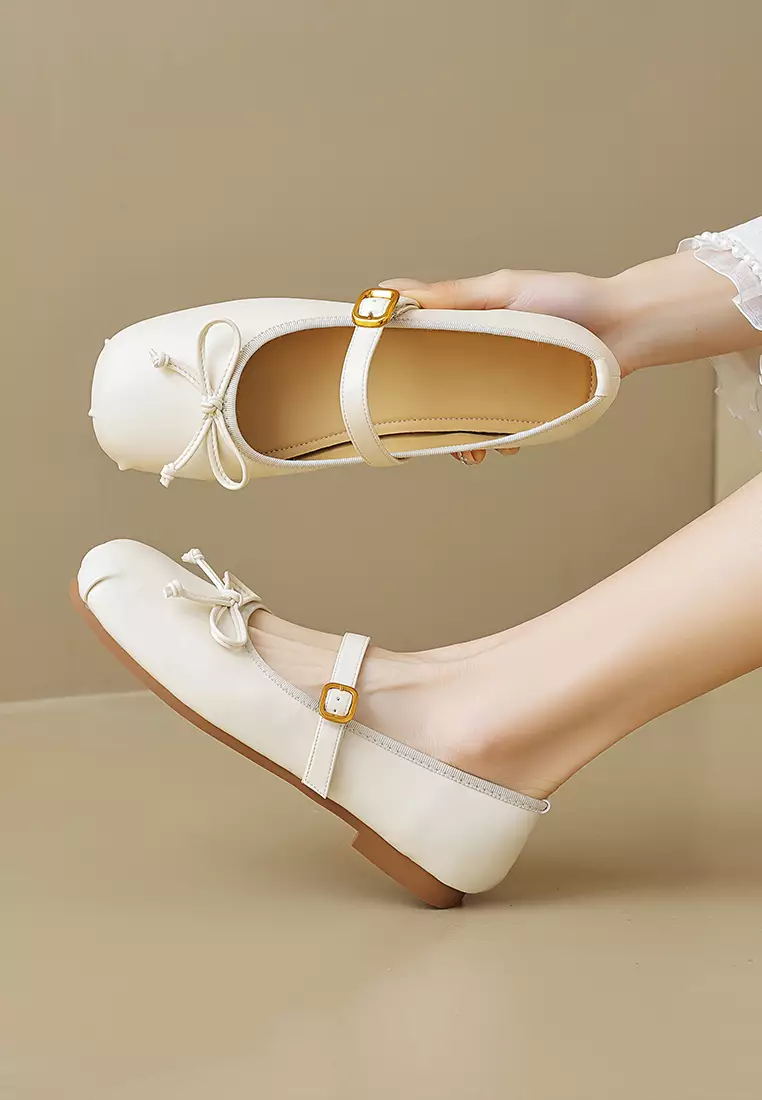 Bow Round toe Strap Flat Shoes WW222-6
