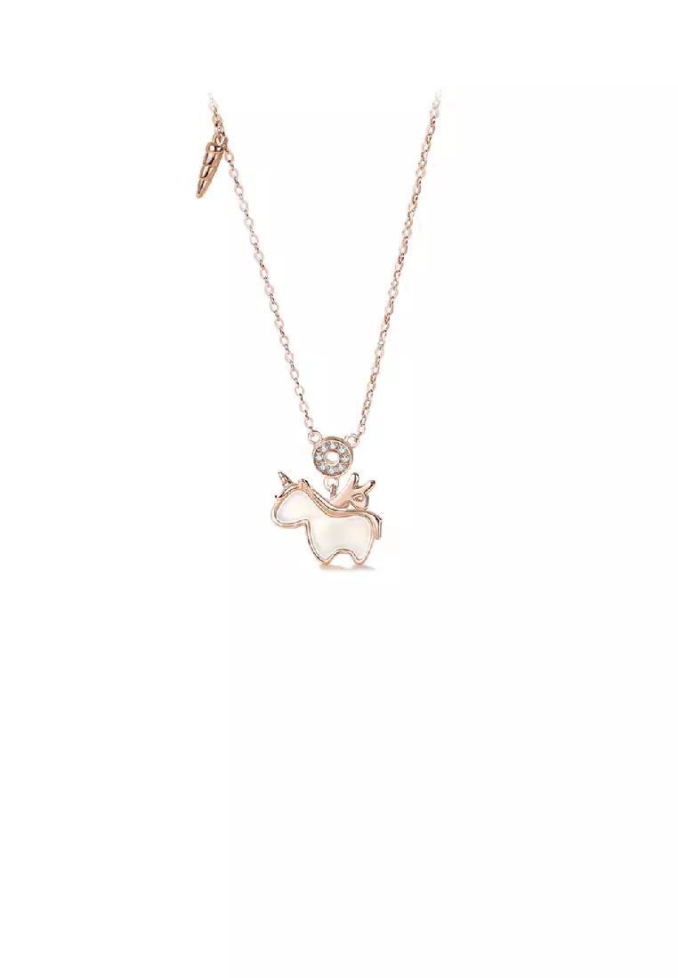 Cute rose gold deals necklaces