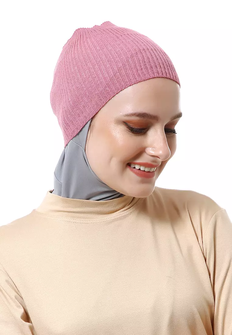 Irma Ciput Muslimah Wanita Motif Polos Simple Fashion Women - Pink