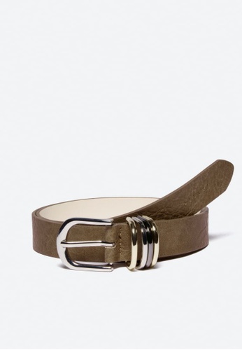 Sisley brown Belt with machined loop F59C9AC69058BEGS_1