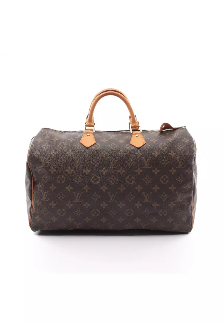 LOUIS VUITTON Boston Bag Pre Loved Monogram Speedy 40 Bandouliere