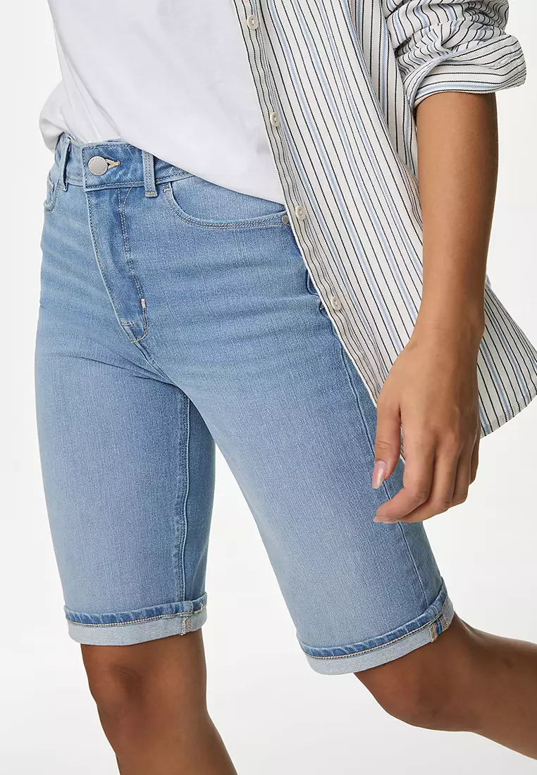 Magic Shaping Denim High Waisted Shorts