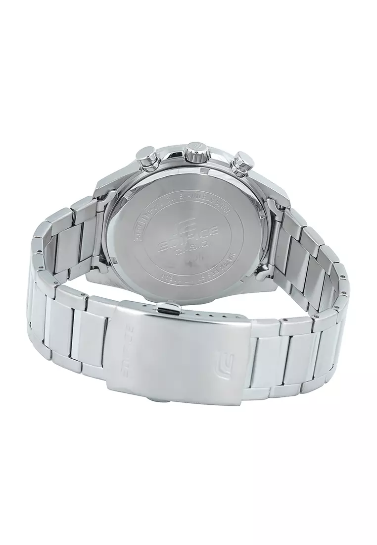 Casio Edifice Chronograph EFR-573D-2AV Jam Tangan Analog Pria Blue Dial - Silver Stainless Steel