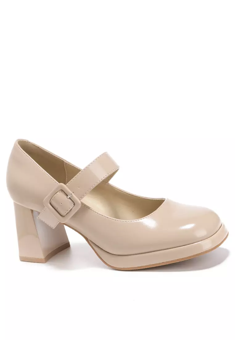 6CM Strap Microfiber Leather Mary Jane Shoes BY2465-6