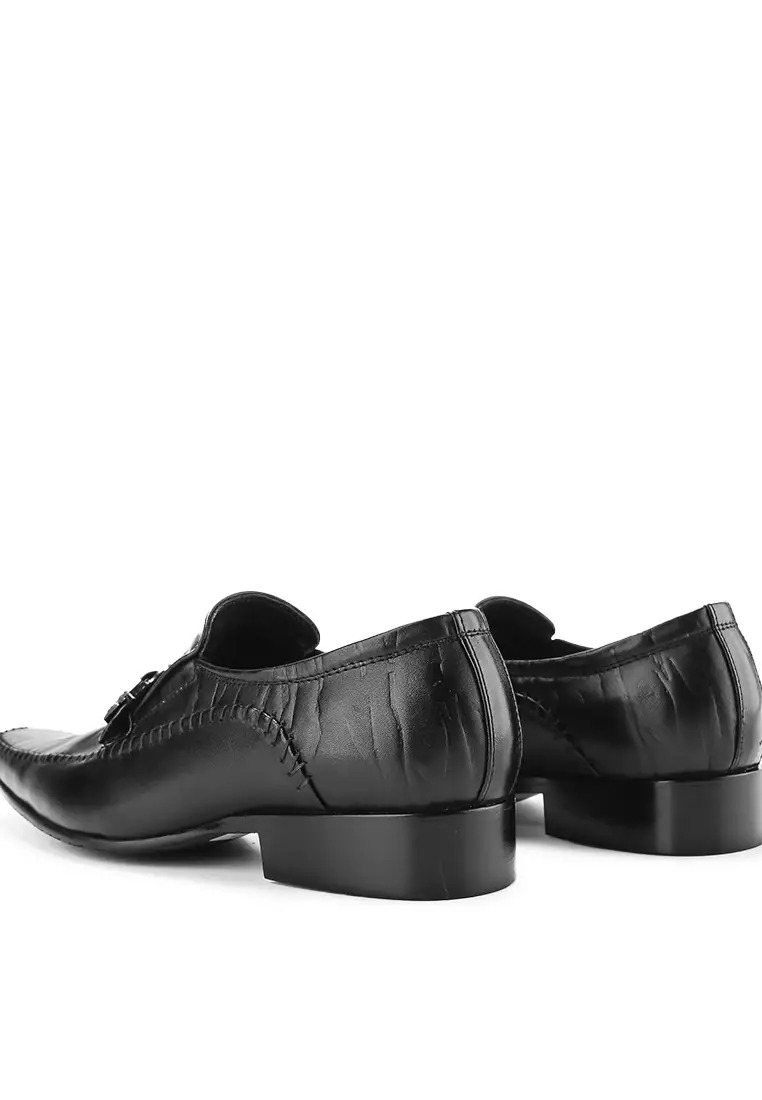 Anthony Sepatu Formal Kantor Kulit Asli Pantofel Pria - Black