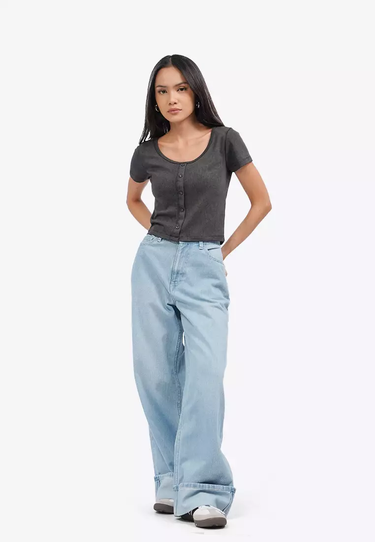 Rolled Up Baggy Jeans