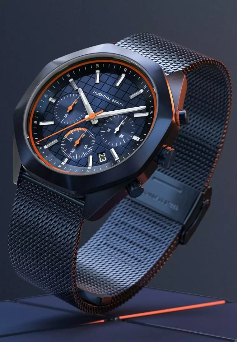 Octachrono Blue Orange - Mesh Strap