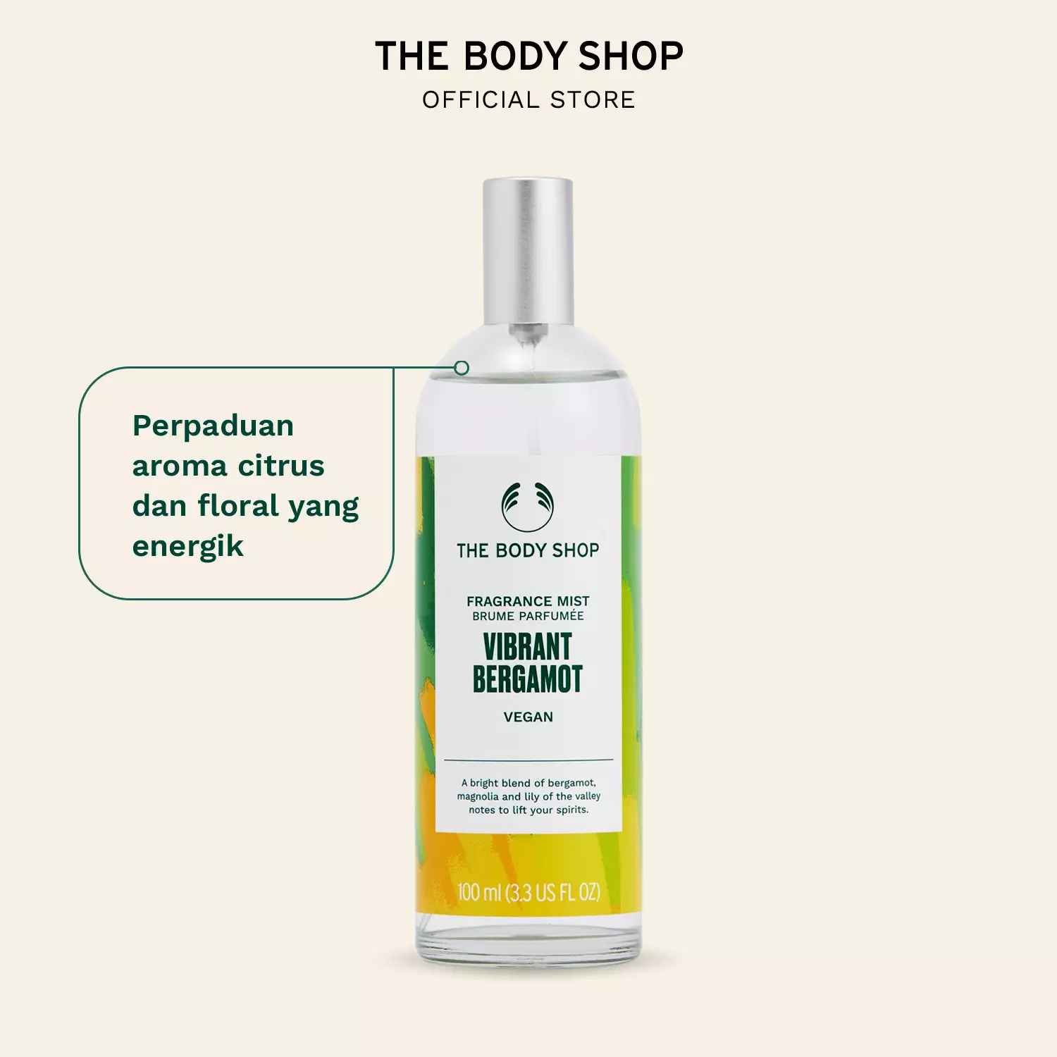Vibrant Bergamot Body Mist 100ml