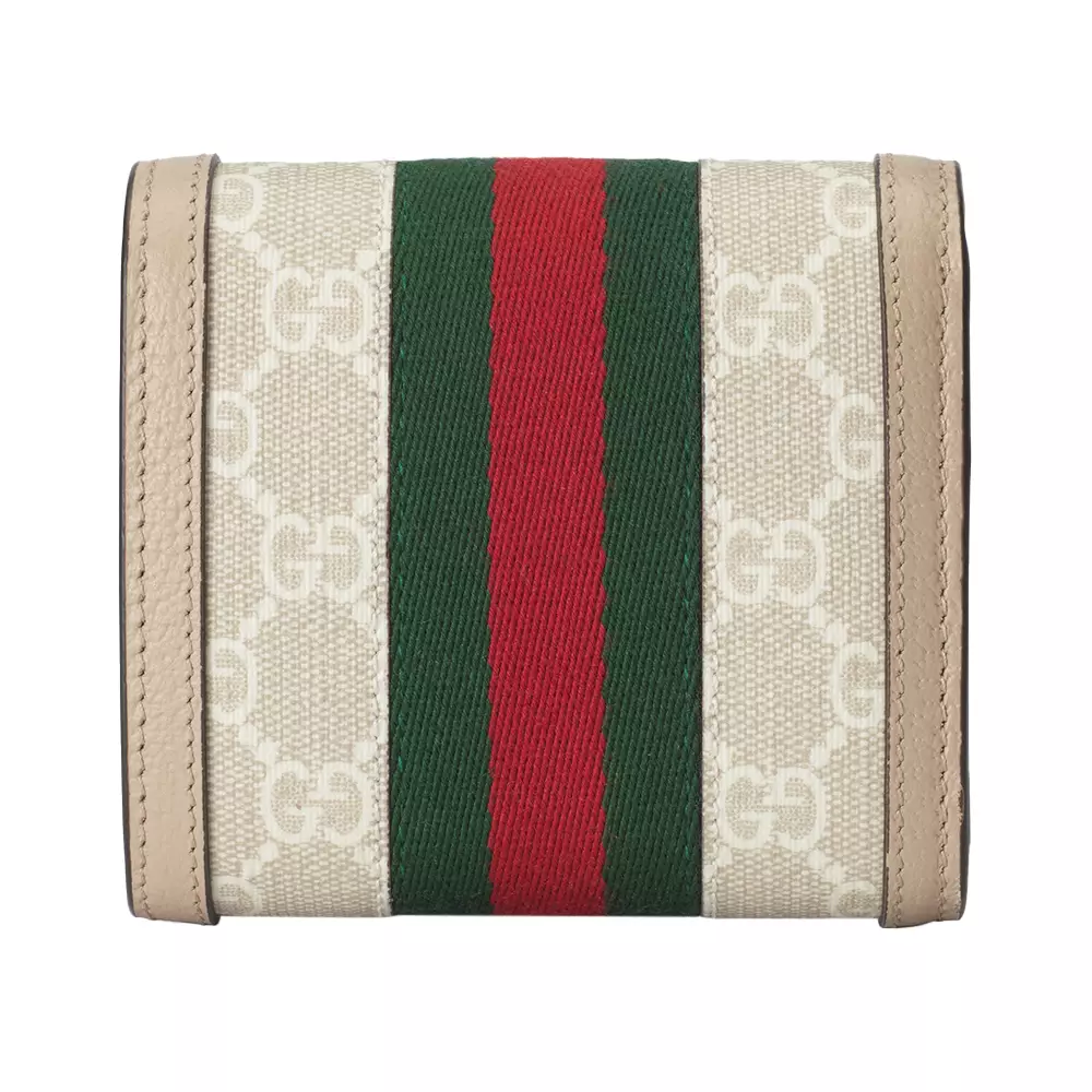 [4.4PRIL KEJUTAN HARGA] Ophidia GG Supreme Canvas Web Line Wallets Beige White