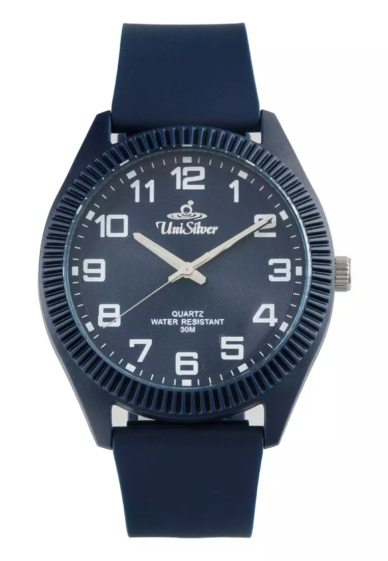 Buy UniSilver TIME Men s Navy Blue Analog Rubber Watch KW4408 1004