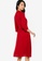 ZALORA BASICS red Tie Waist Midi Shirt Dress 6284CAAF76918BGS_1