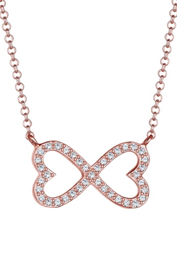 ELLI GERMANY pink Necklace Heart Infinity Crystal 1ECE0ACE5876C6GS_1