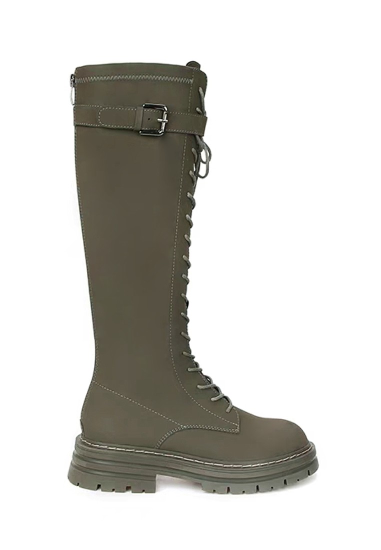VANSA Fashion Lace-Up Platform Knight Boots VSW-B39311