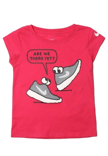 Nike pink Nike Girl Toddler's Are We There Yet Short Sleeves Tee (2 - 4 Years) - Pink 9A29FKABC503B4GS_1