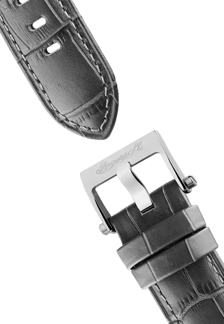 Ingersoll Herald Gray Leather Analog Automatic Watch For Men INI00402