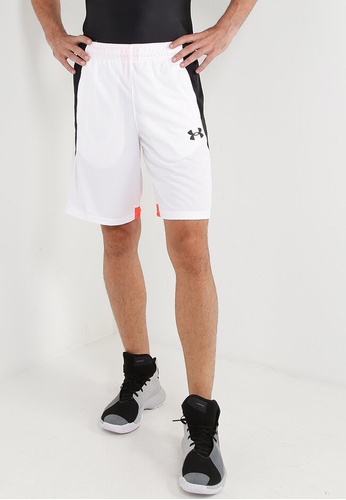 Under Armour white Baseline 10 Inch Shorts 1BA0CAAEFE4BFAGS_1