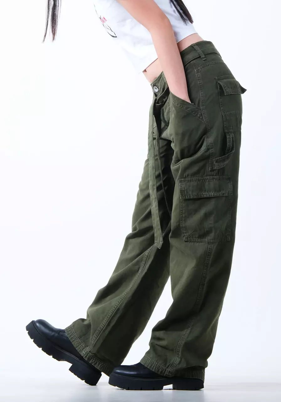 Celana Panjang Cargo Wanita Anka Army