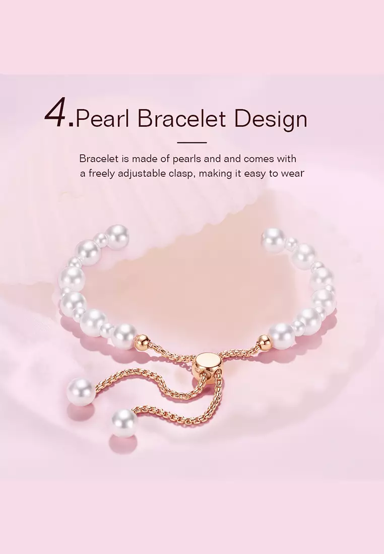 Jam Tangan Wanita Anti Air Original Analog Elegan Anak Perempuan Korean Style Kecil Mutiara Watch Women rosewhite