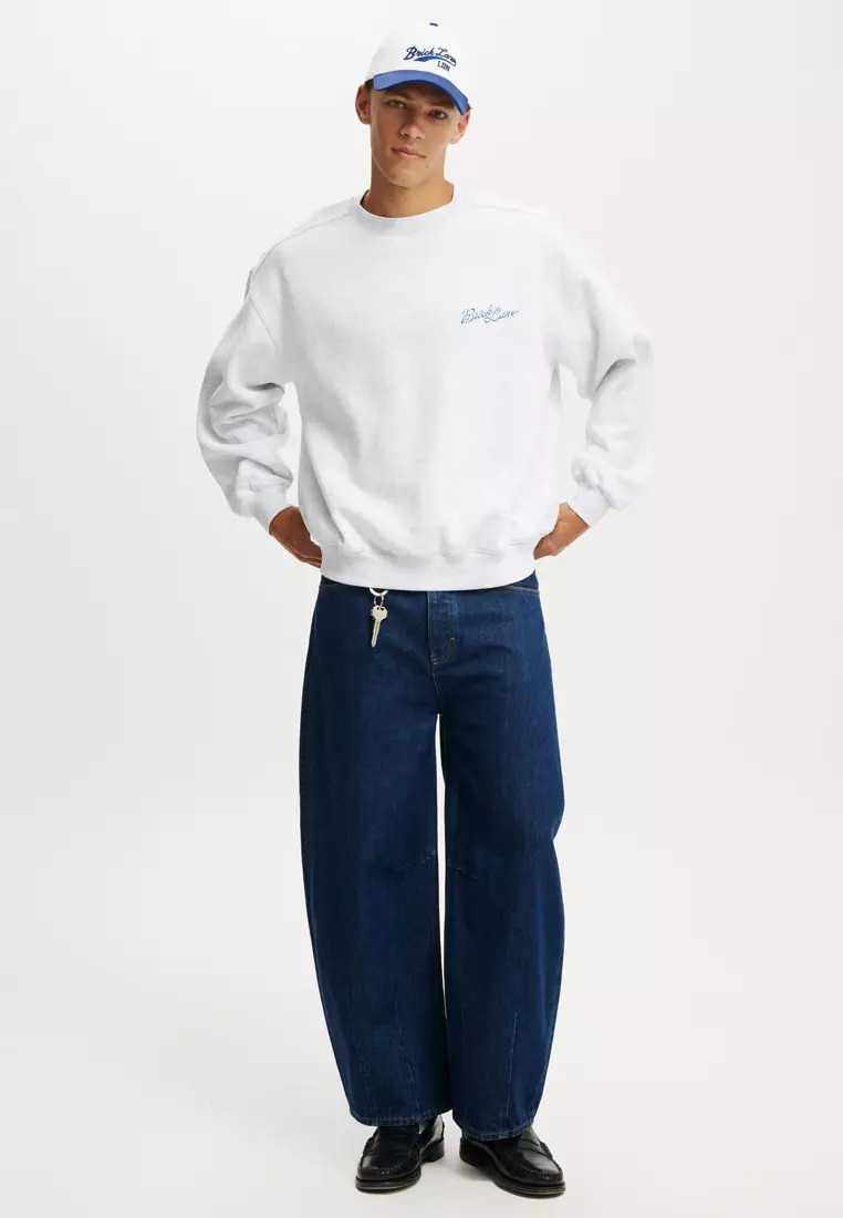 Box Fit Graphic Crew Sweatshirt