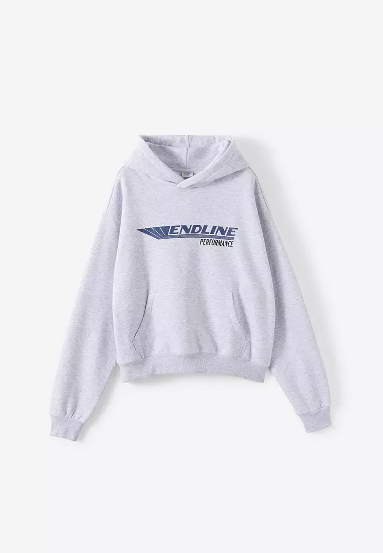 Cropped Fit Graphic Hoodie