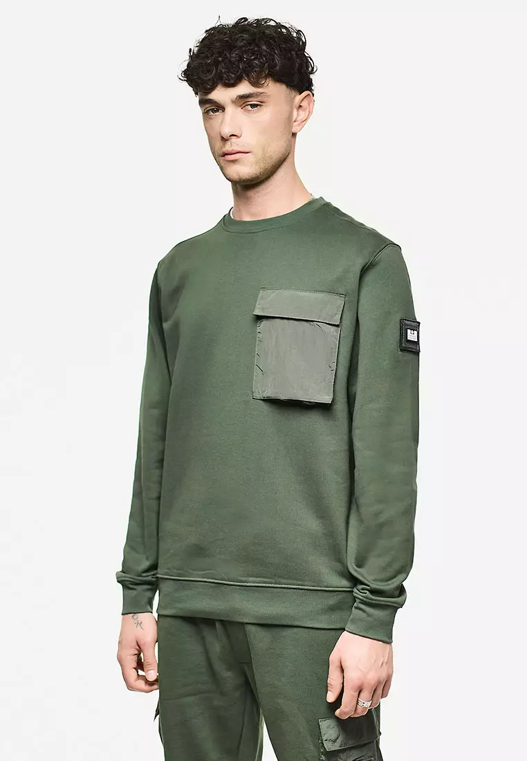 MENS BLACK FOREST NEVE CREW WITH PARACHUTE POCKET