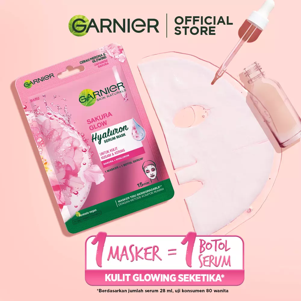 Garnier Serum Mask Hydrabomb Sakura Glow