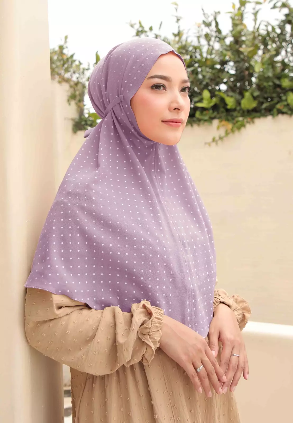 Zelena - Rowena Bergo | Hijab Instan Tali | Kerudung Motif - Misty Lilac