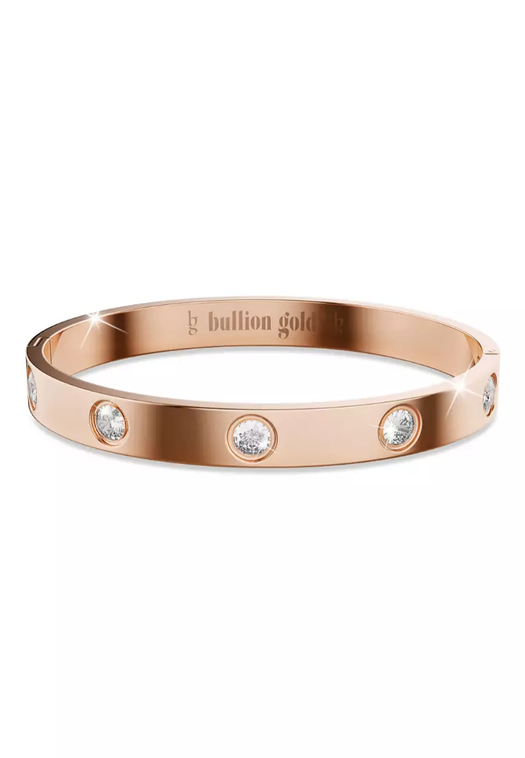 Cecelia Stainless Steel Bangle in Rose Gold - 64mm