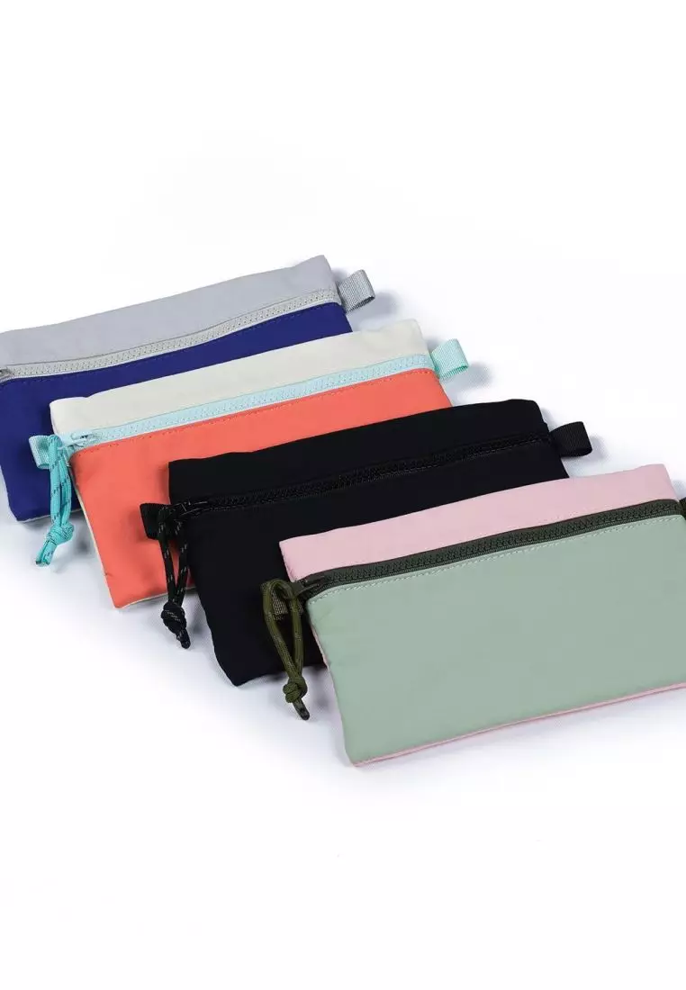 Crossing Tessa Colour Block Pouch Large - Coral/White Beige