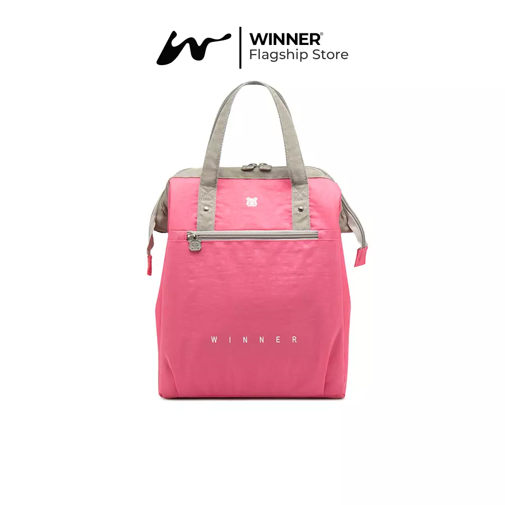 Tas Bekal Makan Tahan Panas Dingin Anti Air Makanan Bento Elegan Thermal Lunch Bag (T14-008) - Pink L