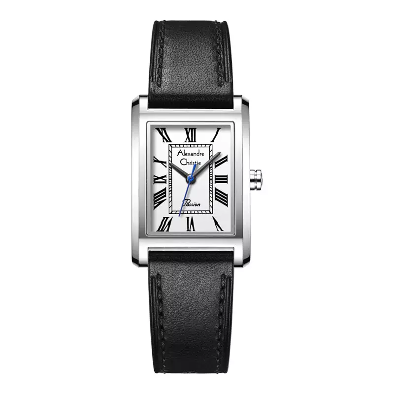 Jam Tangan Wanita Alexandre Christie Passion AC 2B98 LH LSSSL Ladies Silver Dial Black Leather Strap