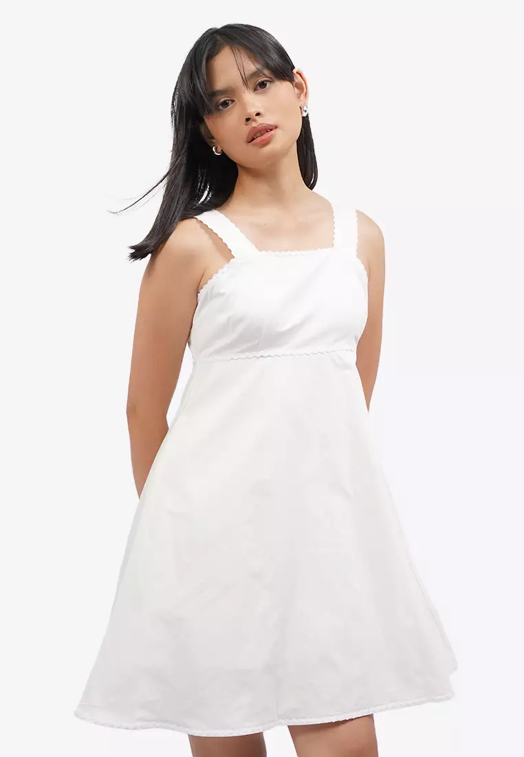 Ric Rac Details Strap Mini Dress