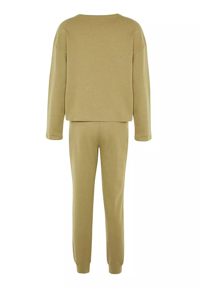 Textured Knit Pajama Set