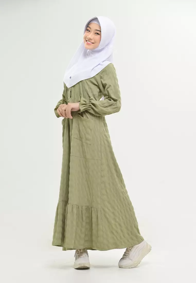 Rabbani - Dress Muslim Wanita Dara Gianna Exclusive Sage Olive
