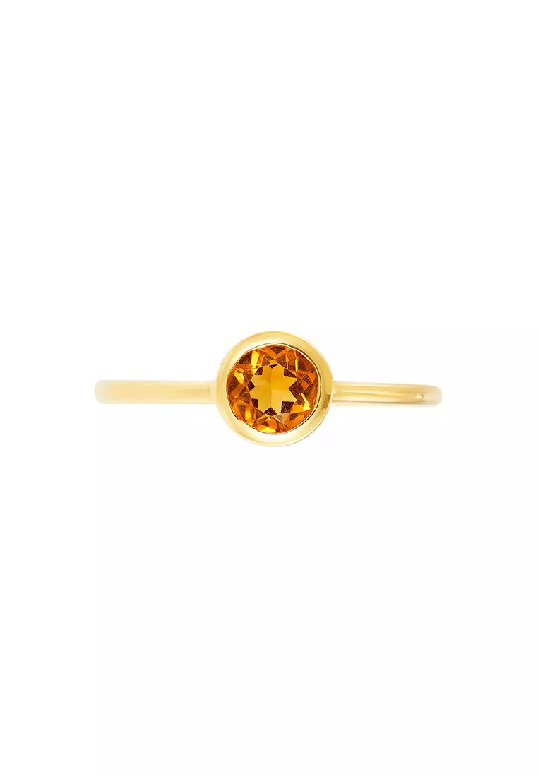 HABIB Citrine Gemstone Ring in 375/9K Yellow Gold A05830324-CITR