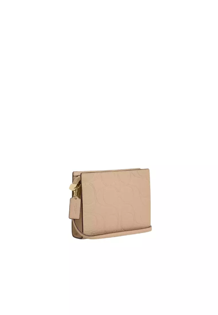 Coach Slim Crossbody Bag in Signature Leather In Oat CCI75