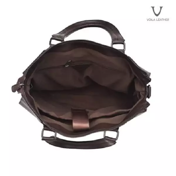 Tas Laptop Kulit Asli Voila Archer Brown
