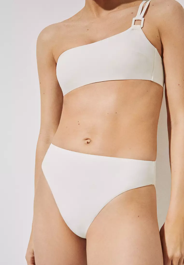 Nike Women's Swoosh Block Asymmetrical Bikini Top