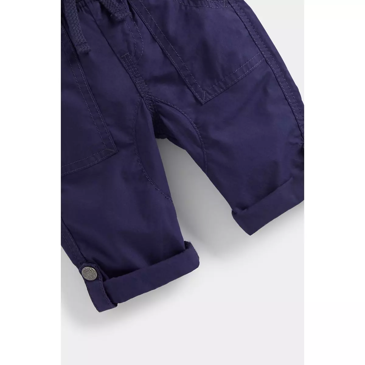 Mothercare Navy Poplin Roll-Up Trousers - Celana Anak Laki (Biru)