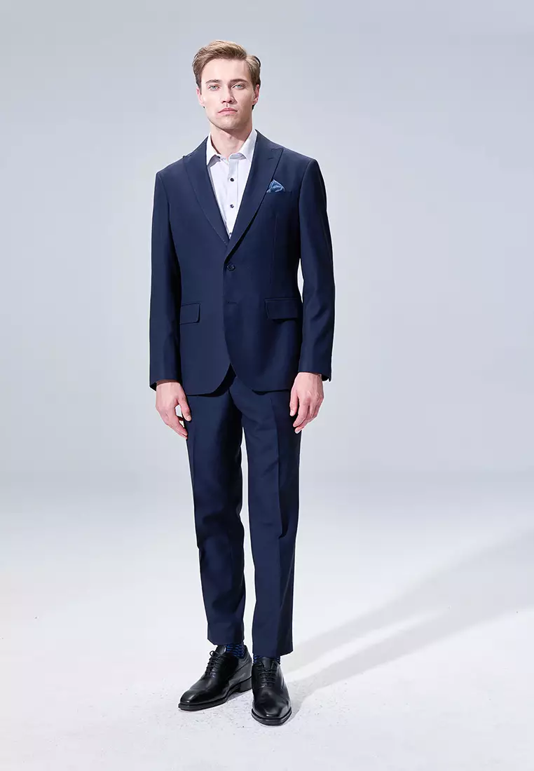 Midnight Blue Check Leisure Suit