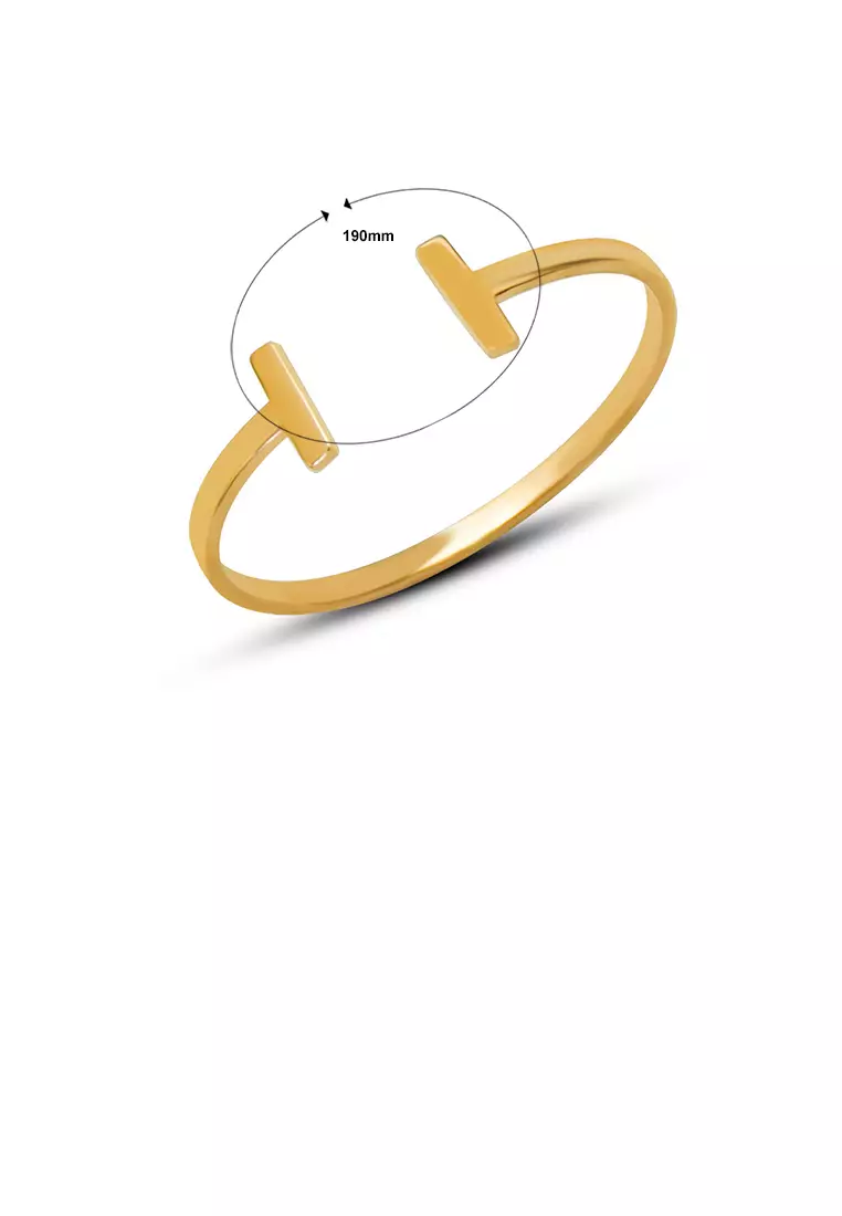 Buy Glamorousky Fashion Simple Plated Gold 316L Stainless Steel T
