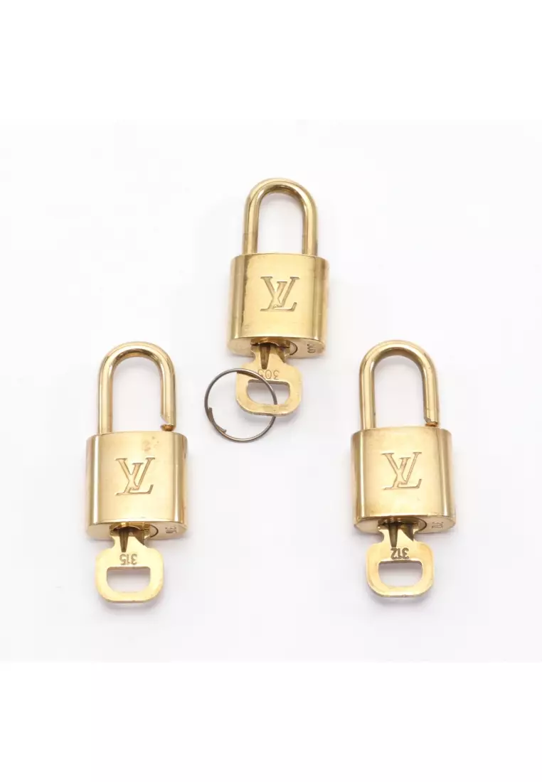 Beautiful Gold Lock and 2 Key Set w/ dustbag