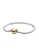 PANDORA silver and gold Pandora Moments 14K Gold-Plated Heart Clasp Snake Chain Bracelet AB884ACFAC7301GS_1