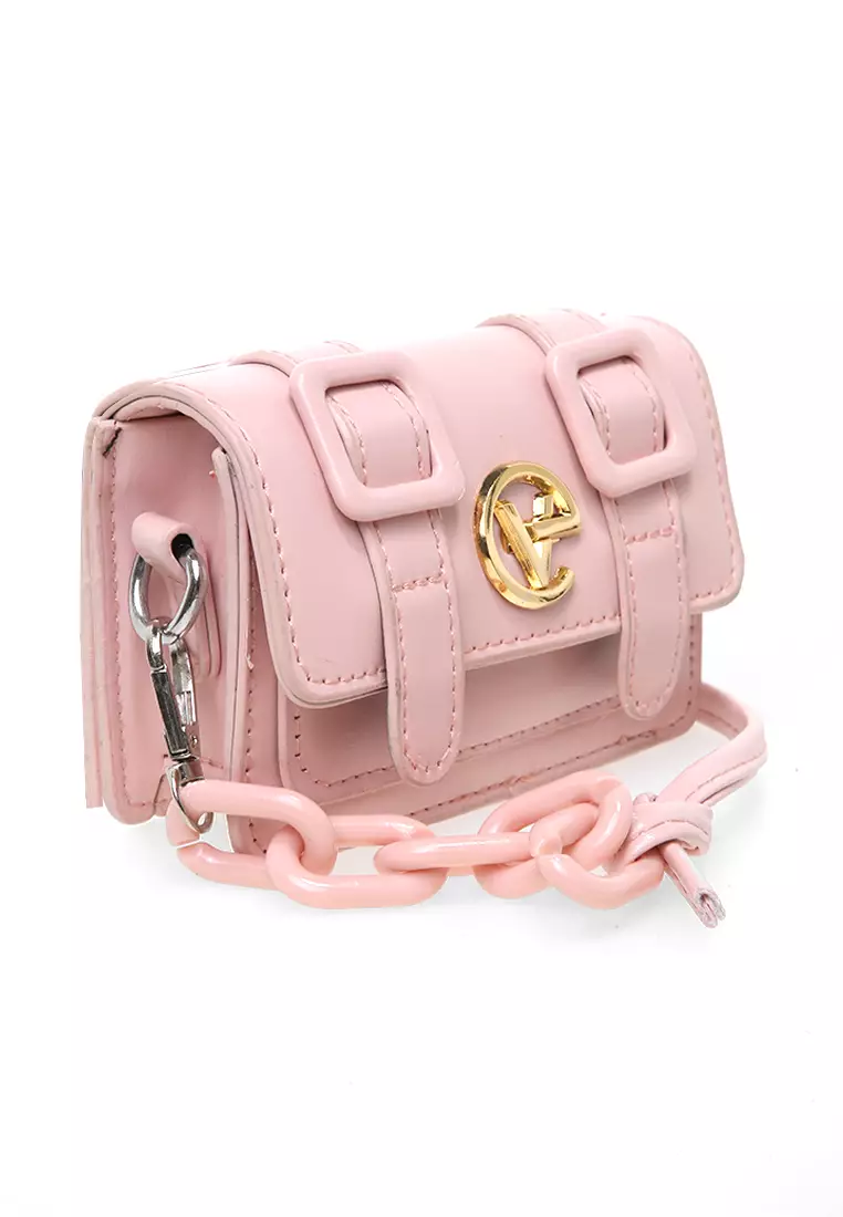 Tas Slempang Cute Design Simple Slingbags Wanita Premium Quality - Pink